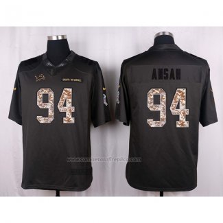 Camiseta NFL Anthracite Detroit Lions Ansah 2016 Salute To Service