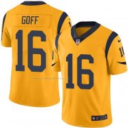 Camiseta NFL Game Los Angeles Rams 16 Jared Goff Oro