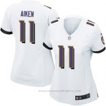 Camiseta NFL Game Mujer Baltimore Ravens Aiken Blanco