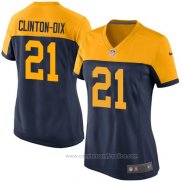 Camiseta NFL Game Mujer Green Bay Packers Clinton Dix Negro Amarillo