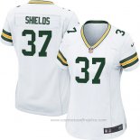 Camiseta NFL Game Mujer Green Bay Packers Shields Blanco