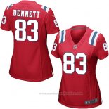 Camiseta NFL Game Mujer New England Patriots Bennett Rojo