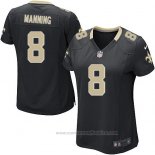 Camiseta NFL Game Mujer New Orleans Saints Manning Negro