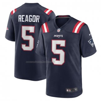 Camiseta NFL Game New England Patriots Jalen Reagor Azul