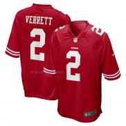 Camiseta NFL Game San Francisco 49ers Jason Verrett 2 Rojo