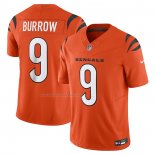 Camiseta NFL Limited Cincinnati Bengals Joe Burrow Vapor F.U.S.E. Naranja