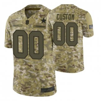 Camiseta NFL Limited Dallas Cowboys Personalizada Salute To Service Verde