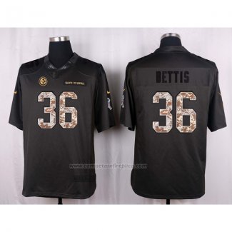 Camiseta NFL Anthracite Pittsburgh Steelers Bettis 2016 Salute To Service