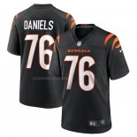 Camiseta NFL Game Cincinnati Bengals Mike Daniels 76 Negro