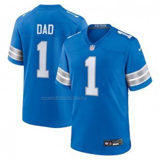 Camiseta NFL Game Detroit Lions Number 1 Dad Azul2