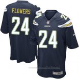 Camiseta NFL Game Los Angeles Chargers Flowers Azul2