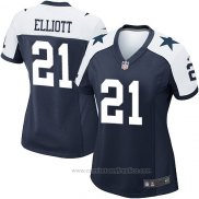 Camiseta NFL Game Mujer Dallas Cowboys Elliott Azul Blanco