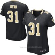 Camiseta NFL Game Mujer New Orleans Saints Byrd Negro