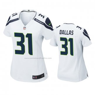 Camiseta NFL Game Mujer Seattle Seahawks Deejay Dallas Blanco