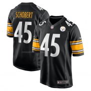 Camiseta NFL Game Pittsburgh Steelers Joe Schobert 45 Negro