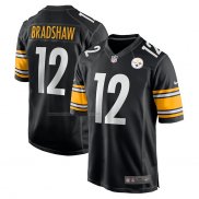 Camiseta NFL Game Pittsburgh Steelers Terry Bradshaw 12 Retired Negro