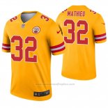 Camiseta NFL Legend Kansas City Chiefs 32 Tyrann Mathieu Inverted Oro