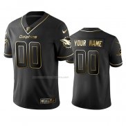 Camiseta NFL Limited Miami Dolphins Personalizada Golden Edition Negro