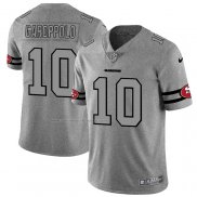 Camiseta NFL Limited San Francisco 49ers Garoppolo Team Logo Gridiron Gris