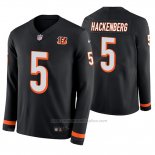 Camiseta NFL Therma Manga Larga Cincinnati Bengals Christian Hackenberg Negro