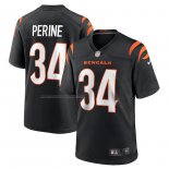 Camiseta NFL Game Cincinnati Bengals Samaje Perine 34 Negro