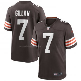 Camiseta NFL Game Cleveland Browns Jamie Gillan 7 Marron