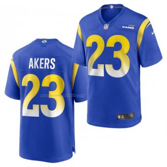 Camiseta NFL Game Los Angela Rams Cam Akers 2020 Azul