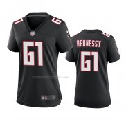 Camiseta NFL Game Mujer Atlanta Falcons Matt Hennessy Throwback Negro