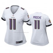 Camiseta NFL Game Mujer Baltimore Ravens James Proche Blanco