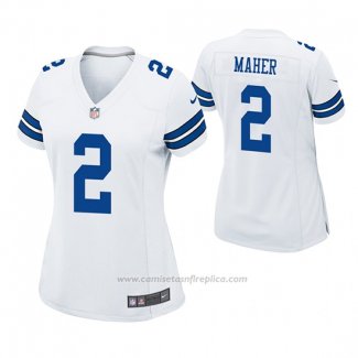 Camiseta NFL Game Mujer Dallas Cowboys Brett Maher Blanco