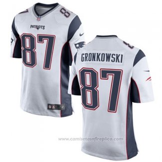 Camiseta NFL Game New England Patriots Gronkowski Blanco