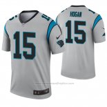 Camiseta NFL Legend Carolina Panthers 15 Chris Hogan Inverted Gris