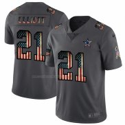 Camiseta NFL Limited Dallas Cowboys Elliott Retro Flag Negro