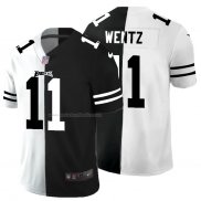 Camiseta NFL Limited Philadelphia Eagles Wentz White Black Split