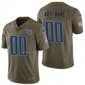 Camiseta NFL Limited Tennessee Titans Personalizada 2017 Salute To Service Verde