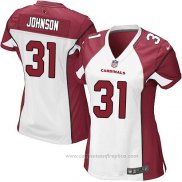 Camiseta NFL Game Mujer Arizona Cardinals Johnson Blanco Rojo