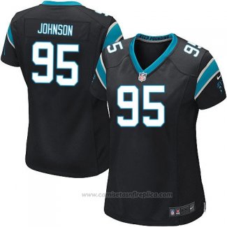 Camiseta NFL Game Mujer Carolina Panthers Johnson Negro