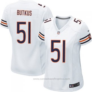 Camiseta NFL Game Mujer Chicago Bears Butkus Blanco