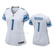 Camiseta NFL Game Mujer Detroit Lions Jeff Okudah Blanco