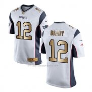 Camiseta NFL Gold Game New England Patriots Brady Blanco