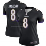 Camiseta NFL Legend Mujer Baltimore Ravens Lamar Jackson Negro