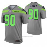 Camiseta NFL Legend Seattle Seahawks 90 Jadeveon Clowney Inverted Gris