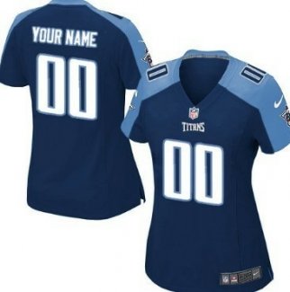 Camiseta NFL Mujer Tennessee Titans Personalizada Azul2