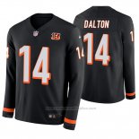 Camiseta NFL Therma Manga Larga Cincinnati Bengals Andy Dalton Negro