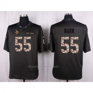 Camiseta NFL Anthracite Minnesota Vikings Barr 2016 Salute To Service