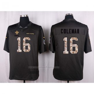 Camiseta NFL Anthracite New Orleans Saints Coleman 2016 Salute To Service