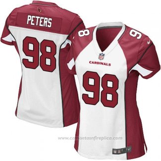 Camiseta NFL Game Mujer Arizona Cardinals Peters Blanco Rojo