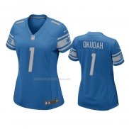 Camiseta NFL Game Mujer Detroit Lions Jeff Okudah Azul