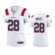 Camiseta NFL Game Mujer New England Patriots James White 2020 Blanco