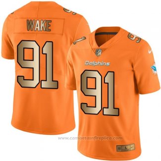 Camiseta NFL Gold Legend Miami Dolphins Wake Naranja